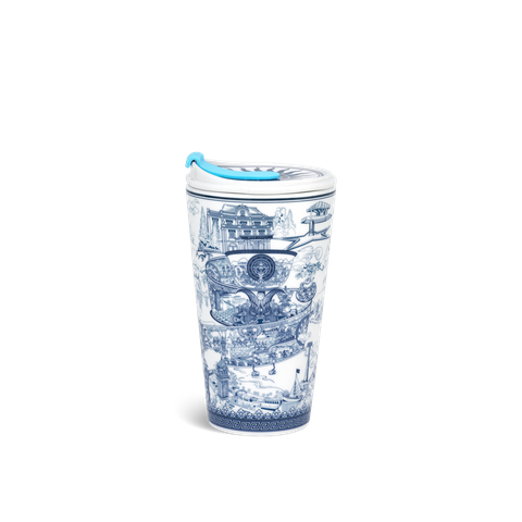 Ly sứ dưỡng sinh 0.48 L (K1) + nắp ống hút - Dưỡng Sinh - Nam Quốc - Nam Bộ