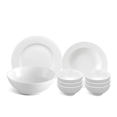 Bộ đồ ăn 9 sản phẩm - Jasmine - Trắng