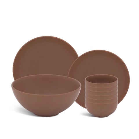 Bộ đồ ăn 09 sản phẩm - Timeless - Màu Nâu