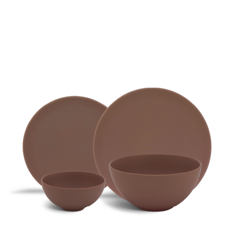 Bộ đồ ăn 09 sản phẩm - Timeless - Màu Nâu