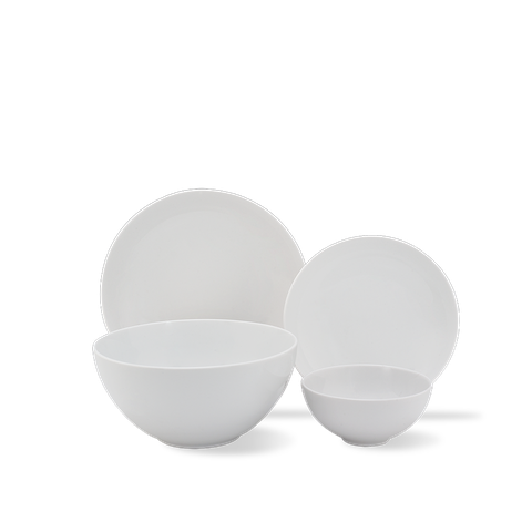 Bộ đồ ăn 09 sản phẩm - Timeless - Trắng