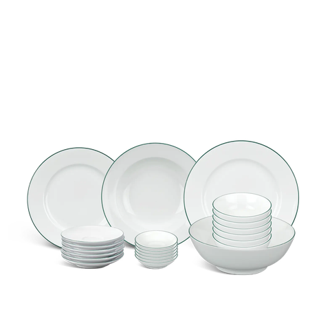 Bộ đồ ăn 22 sản phẩm - Jasmine - Chỉ Xanh Lá
