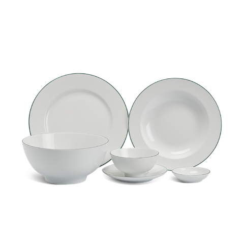 Bộ đồ ăn 22 sản phẩm - Jasmine - Chỉ Xanh Lá