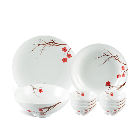 Bộ đồ ăn 9 sản phẩm - Daisy - Hồng Mai