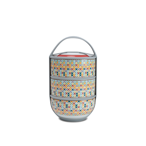 Hộp dưỡng sinh 3 tầng 12.5 cm - Mosaic