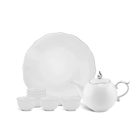 Bộ trà 0.3 L - Mẫu Đơn - IFP Chỉ Bạch Kim