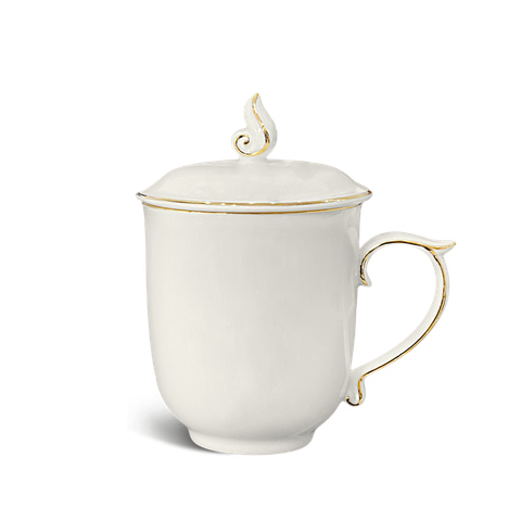 Ca trà 0.30 L + nắp - Mẫu đơn IFP - Chỉ Vàng