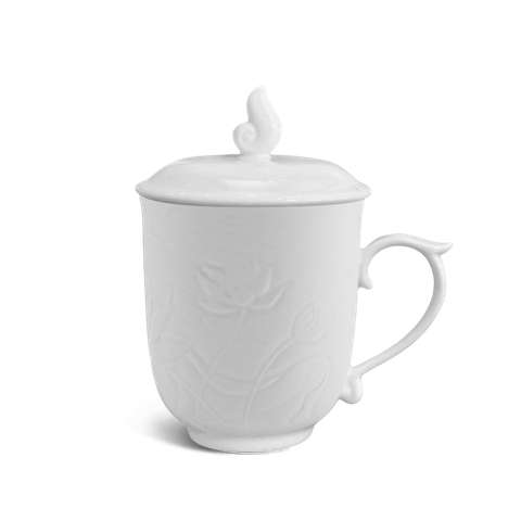 Ca trà 0.30 L + Nắp Sen - Trắng