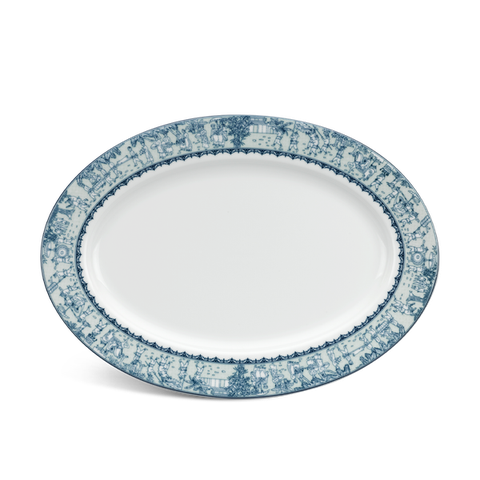 Dĩa Oval 25cm - Jasmine - Vinh Quy Nhạt