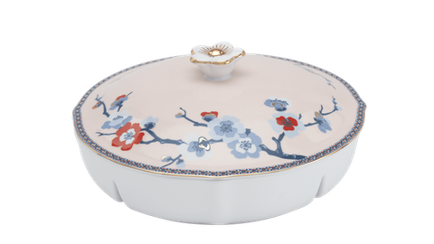 Khay mứt 5 ngăn - Hoa Đào Thịnh Vượng