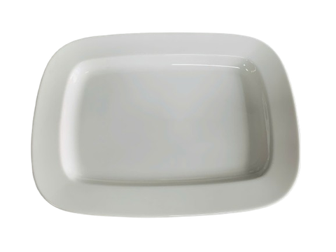 Dĩa chữ nhật 28x20 cm vuông Lys Trắng Ngà