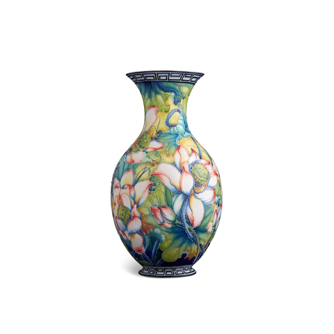 Bình hoa 41 cm - Sen Cobalt Đỏ - Bình Hoa - Trang Trí