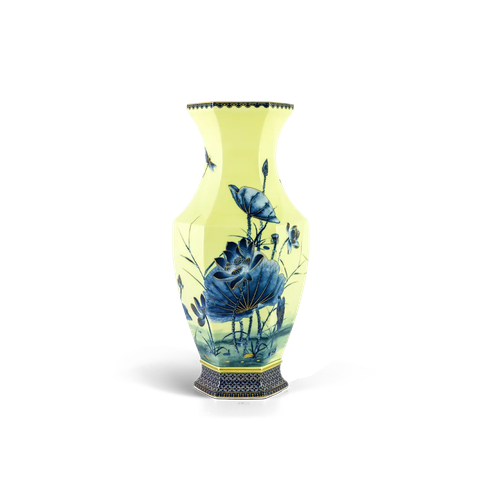 Bình hoa Lộc Phát 40 cm - Bình Hoa - Sen vàng nền vàng