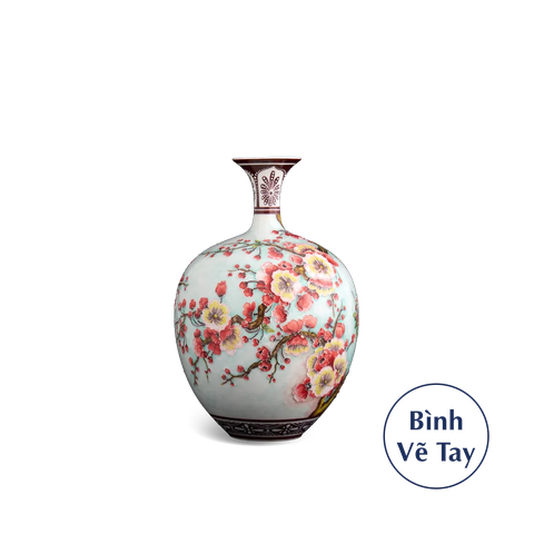 Bình hoa 30 cm - Hoa Đào - Bình Hoa - Trang trí