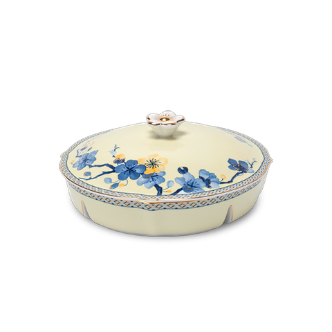 Khay mứt 5 ngăn - Misc Assortment - Hoa Mai Phú Quý (Viền vàng)