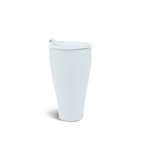 Ly sứ dưỡng sinh 0.48 L (K2) + nắp ống hút - Dưỡng Sinh - Trắng