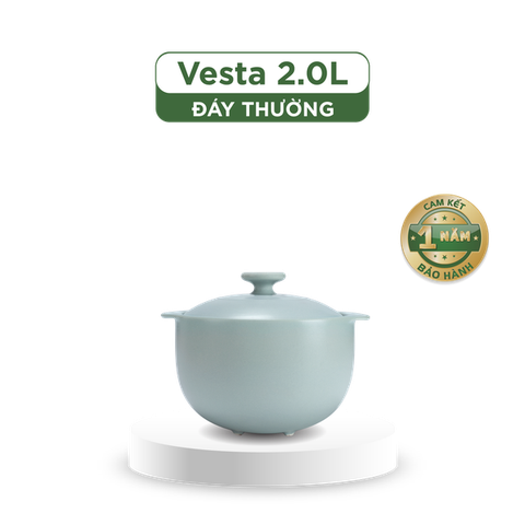 Nồi dưỡng sinh Vesta 2.0 L + nắp (CK) - Healthy Cook - Màu Xám 2