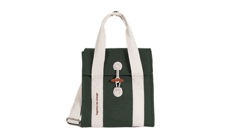 Túi vải Canvas 24 x 17.5 x27 cm - Xanh Rêu