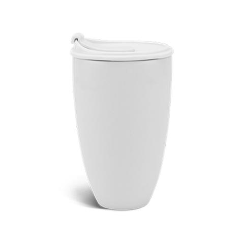 Ly sứ dưỡng sinh 0.48 L (K3) + nắp ống hút - Dưỡng Sinh - Trắng
