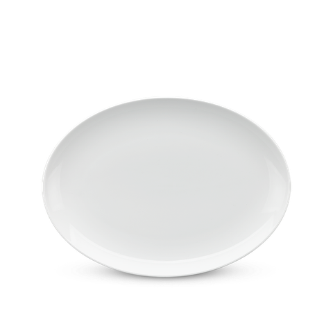 Dĩa elip 42 cm - Camellia - Trắng