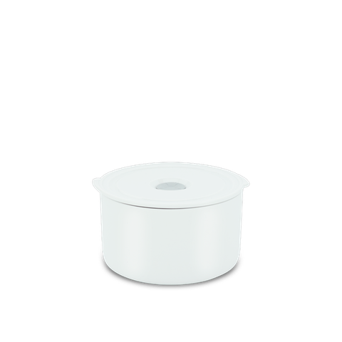 Hộp dưỡng sinh tròn đựng thực phẩm 15 cm + nắp (K) - Dưỡng Sinh - Trắng