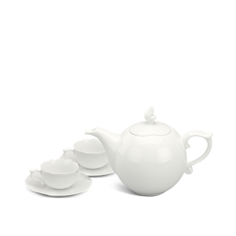 Bộ trà 0.7L - Mẫu đơn IFP - Trắng Ngà