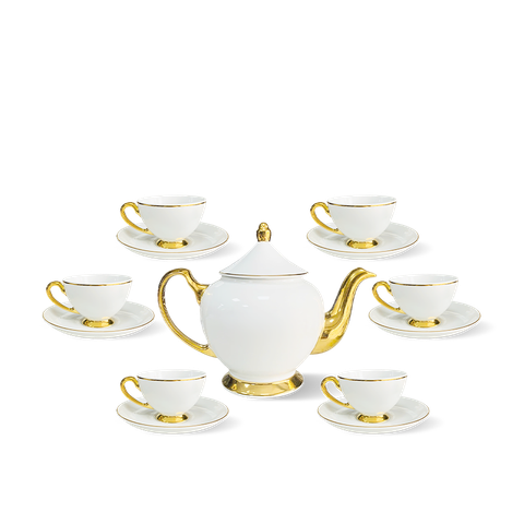 Bộ trà 0.65 L - Hoàng Cung - Chỉ Vàng