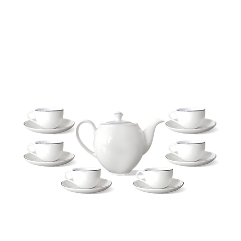 Bộ trà 0.8L - Camellia - Chỉ Xanh Dương