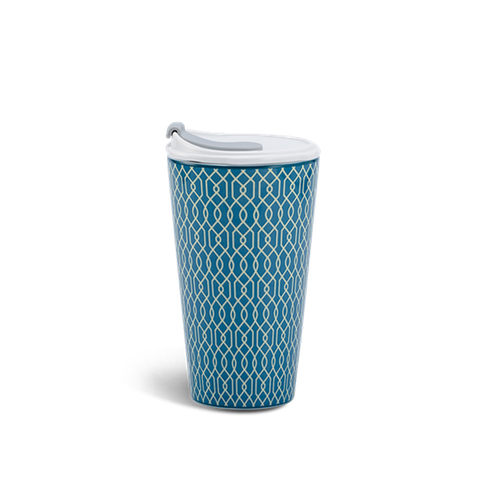 Ly sứ dưỡng sinh 0.48 L (K1) + nắp ống hút - Indigo (LTA)
