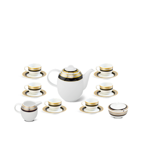 Bộ trà cao 1.3 L - Sago - Hoa Hồng Đen (Khắc nổi)