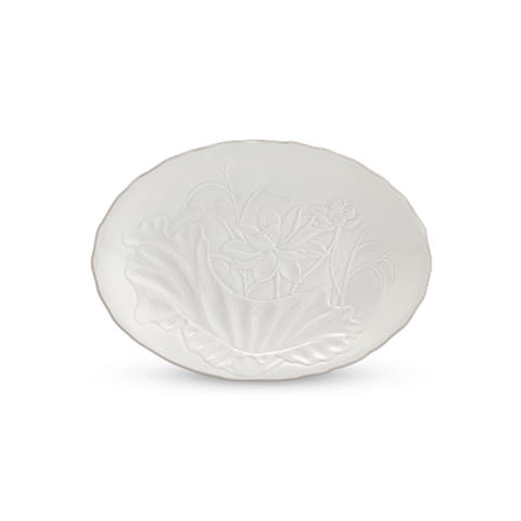 Dĩa oval 32 cm - Sen IFP - Chỉ Bạch Kim