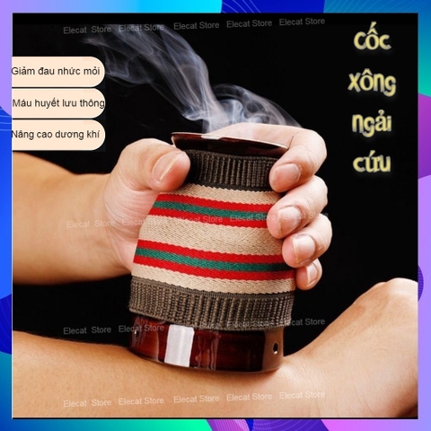 Cốc xông ngải kèm lót