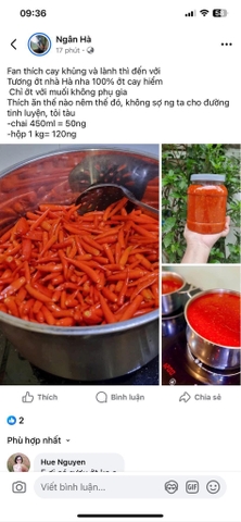 500ml Tương ớt Mẹ làm Hà Ngân Vinfood