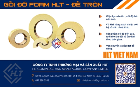 Gối đỡ Foam HLT - Đế Tròn