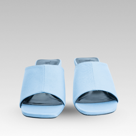 Guốc cao gót denim xanh baby – Thanh lịch & cá tính từ Think Le-V