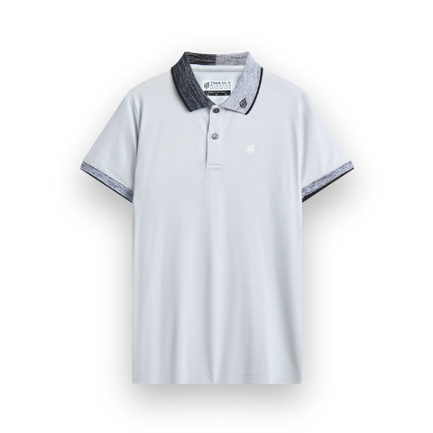 Áo polo trơn, cổ hai màu