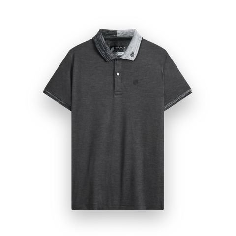 Áo polo trơn, cổ hai màu