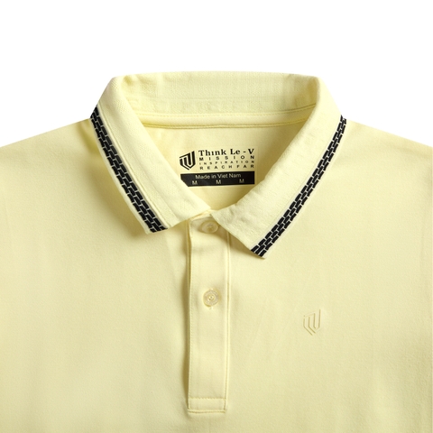 Áo polo Poly, cổ bo trang trí