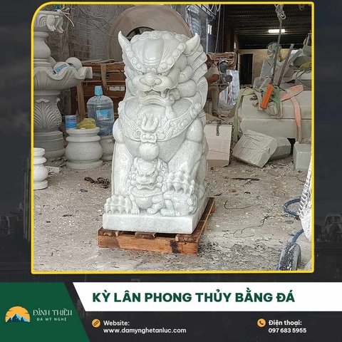 Kỳ Lân phong thủy bằng đá – Linh vật mang lại may mắn, tài lộc và bình an