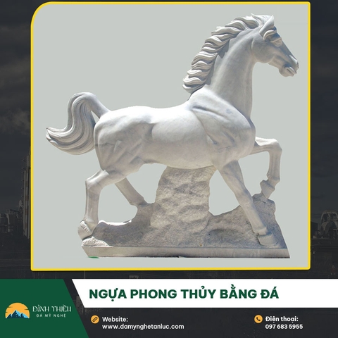 Ngựa phong thủy bằng đá – Biểu tượng của thành công, may mắn và thăng tiến