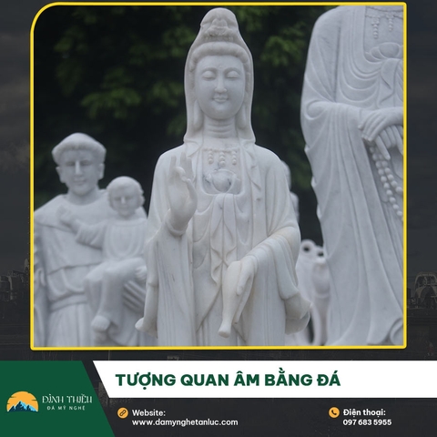 Tượng Quan Âm bằng đá – Vẻ đẹp tâm linh mang lại bình an và thanh tịnh