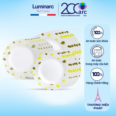 Bộ đĩa thủy tinh Luminarc Amely 18 chi tiết - J2148