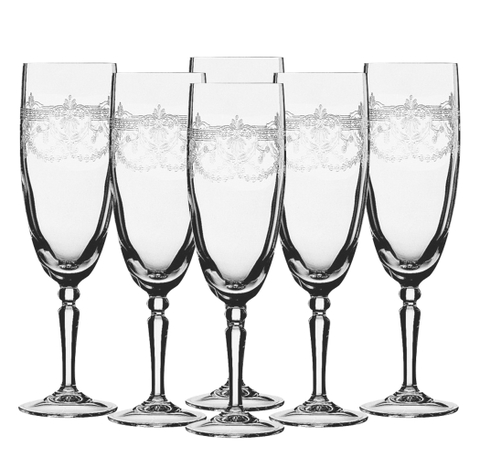 Bộ 6 ly rượu champagne Dampierre Silver 170ml - H7940 (Áp dụng số lượng từ 50 bộ)