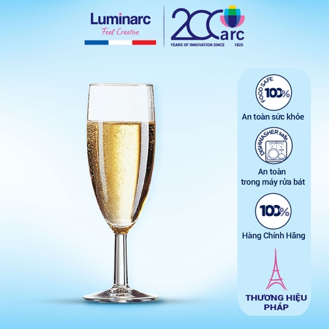 Bộ 6 ly champagne thủy tinh Luminarc Savoie 160ml - 11911 (Giá áp dụng cho 50 bộ trở lên)