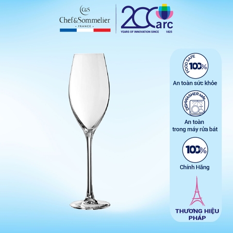 Bộ 6 ly champagne thủy tinh C&S Grands Cepages 240ml - E6250 (Giá áp dụng cho 30 bộ trở lên)