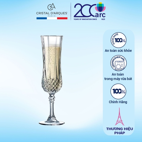 Bộ 6 ly champagne thủy tinh CDA Longchamp 140ml - G5189 (Giá áp dụng cho 30 bộ trở lên)