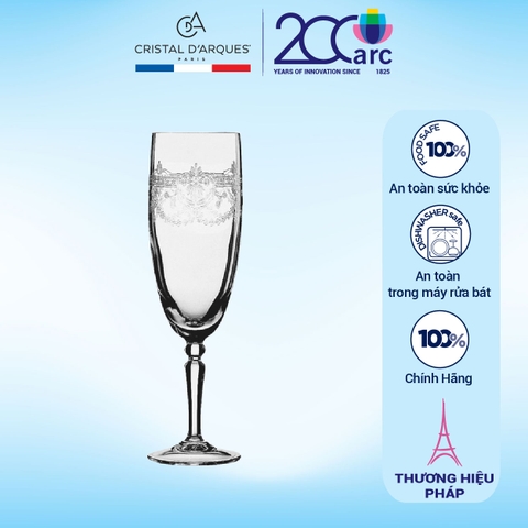 Bộ 6 ly champagne thủy tinh Dampierre Silver 170ml - H7940 (Giá áp dụng cho 30 bộ trở lên)