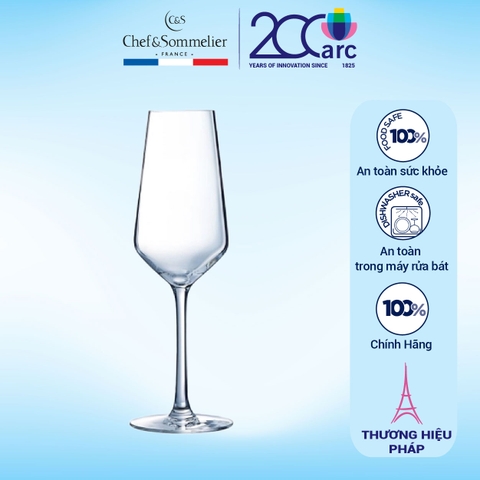 Bộ 6 ly champagne thủy tinh C&S Reveal Up 210ml - J8907 (Giá áp dụng cho 30 bộ trở lên)