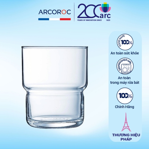 Bộ 6 cốc thủy tinh thấp Acoroc Log T 220ml - V4293 (Giá áp dụng cho 50 bộ trở lên)