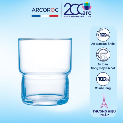 Bộ 6 cốc thủy tinh thấp Acoroc Log T 220ml - V4294 (Giá áp dụng cho 50 bộ trở lên)